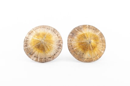 Sterling Silver Mushroom Earrings, Pair
