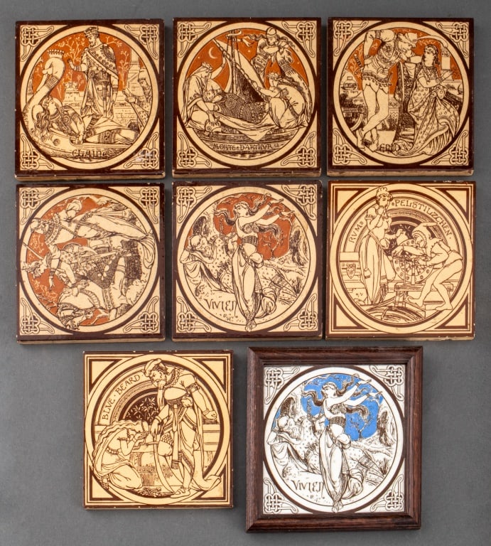 John Moyr Smith Minton Idylls of the King Tiles, 8 (1 of 12)