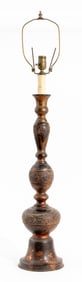 James Mont Style Patinated Brass Table Lamp