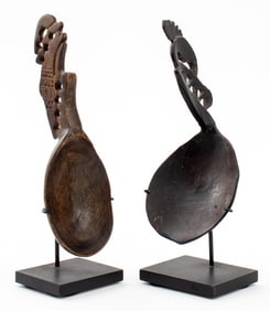 Indonesian Buffalo Horn Sculptural Spoons, 2