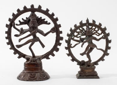 Indian Shiva Nataraja Metal Sculptures, 2