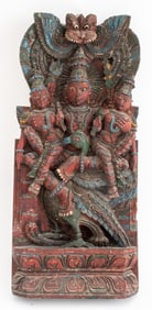Southeast Asian Relief Carved Altar Panel