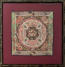 Chinese Qing Dynasty Embroidered Silk Panel