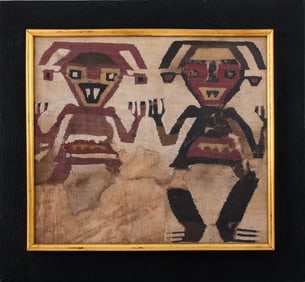 Peruvian Chimu Figural Textile Fragment