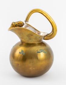 Mexican Los Castillos Style Mixed Metal Pitcher