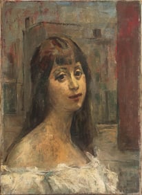 Francis McConnell Portrait of Young Woman Oil