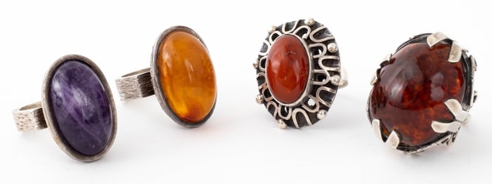 Modernist Silver Rings, 4