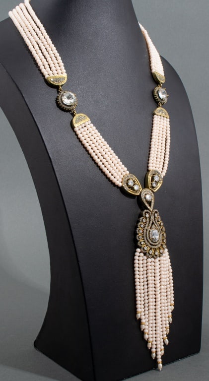 Turkish Style Multi-Strand Bead Tassel Necklace (1 of 6)