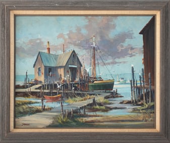 Joseph Torre "Down East" Oil on Panel