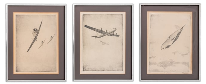 Don Swann Navy Airplanes Etchings, 3