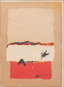 R. Benaim Abstract Composition Mixed Media Collage