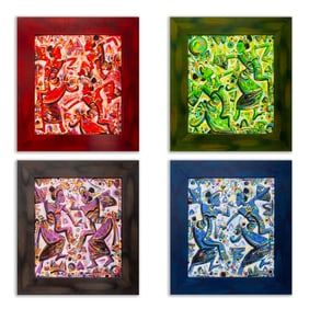 D. K. Sujana Figural Compositions Acrylic, 4