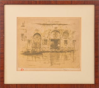 Tavik Frantisek Simon Canal Scene Etching