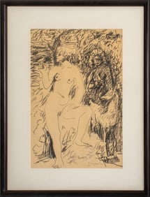Alan Kurzweil Nude Figures in Forest Lithograph