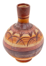 Mexican Tonala Art Pottery Footed Vase