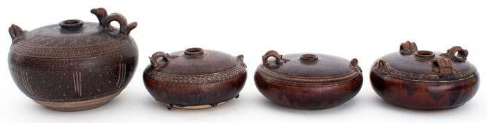 Southeast Asian Zoomorphic Glazed Pottery Jugs, 4