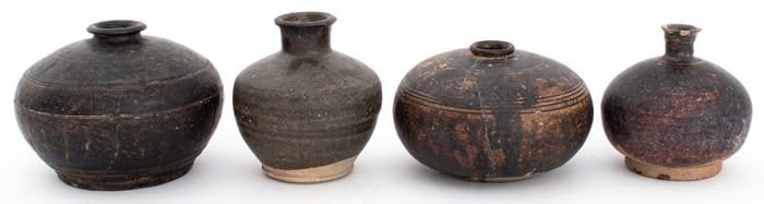 Southeast Asian Glazed Pottery Vases, 4