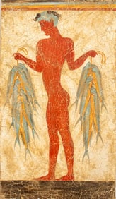 After Ancient Greek Fisherman Fresco on Board