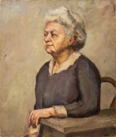 Gurnett Portrait of an Elderly Woman Oil on Canvas