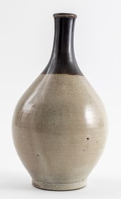 Japanese Glazed Seto Ware Ceramic Bottle Vase