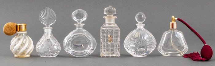 Cut Glass Perfume Bottles, 6