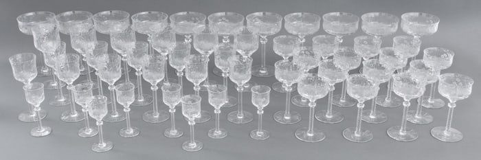 Libbey Rock Sharpe Cut Crystal Stemware, 52 Pcs.