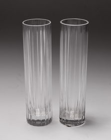 Baccarat Crystal "Harmonie" Bud Vases, Pair