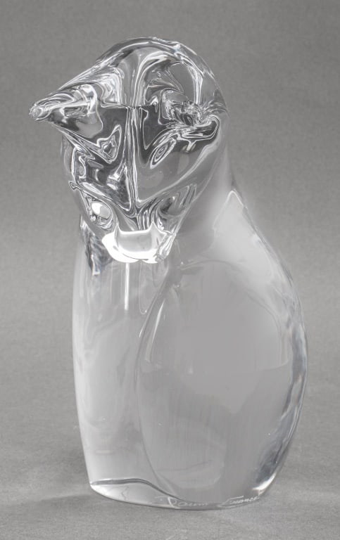 Daum French Crystal Seated Cat Sculpture (1 of 12)