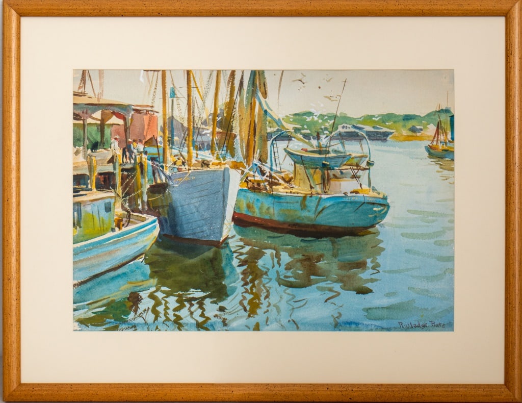 Rutledge Bate Harbor Landscape Watercolor (1 of 15)