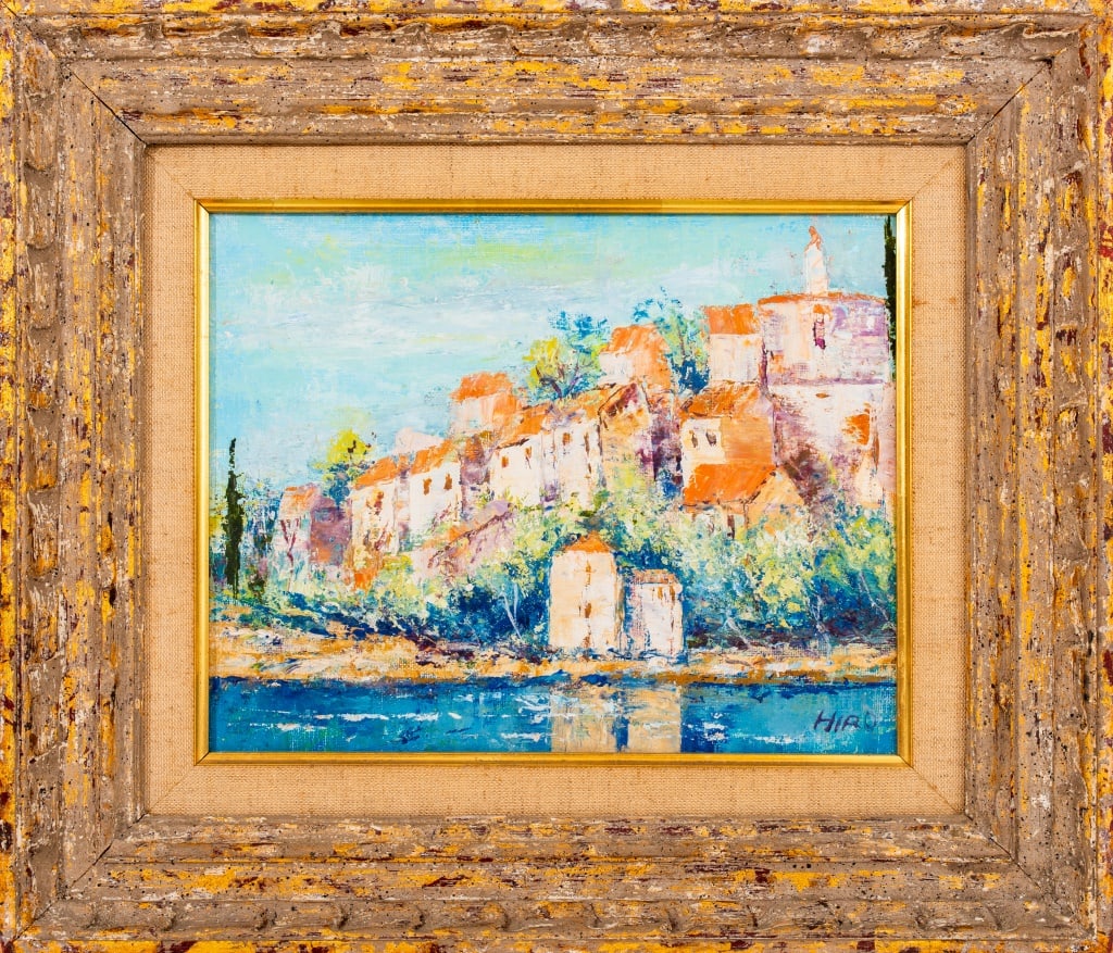 Hiro Riverside Village Landscape Oil on Canvas (1 of 10)