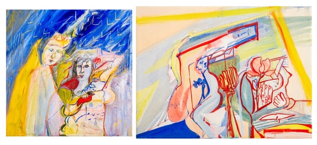 Eva Bouzard-Hui Abstractions Mixed Media, 2