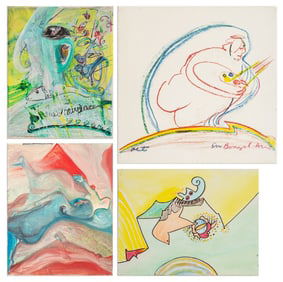 Eva Bouzard-Hui Abstract Mixed Media Works, 4