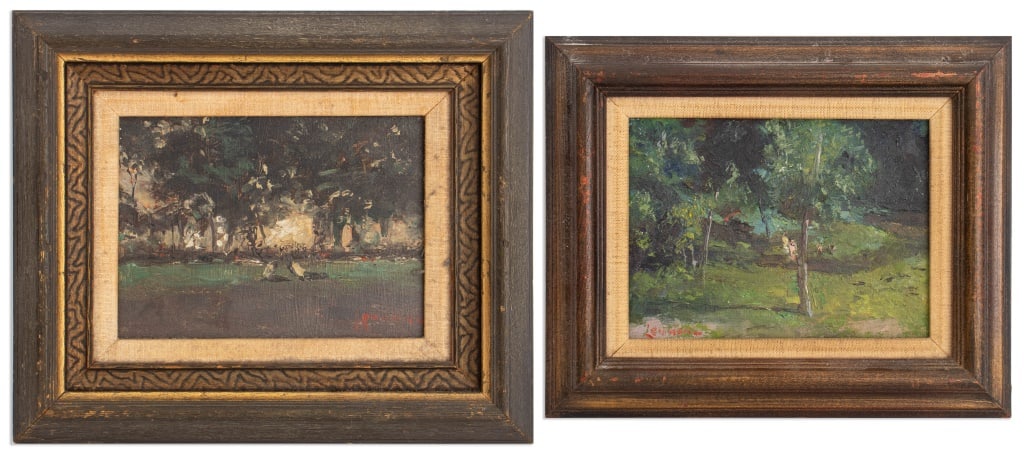Bernard Lennon Park Landscape Oil on Masonite, 2 (1 of 9)