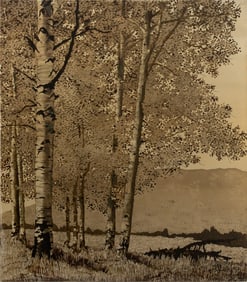 Edwin Haas Forest Landscape Acid-Etched Steel