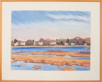 Diane Giambo LoRusso Rye Landscape Oil Pastel