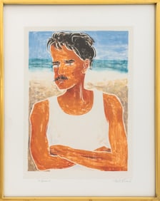 William Evaul "Gene" Woodcut Print in Colors