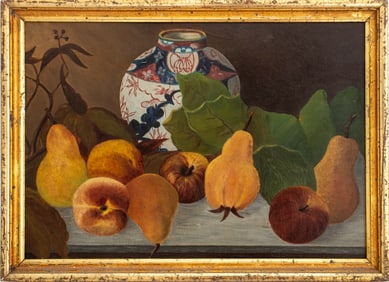American School Still Life Oil on Panel, ca. 1900