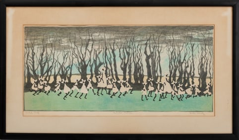 Emilio Sanchez "Barbados Children" Lithograph