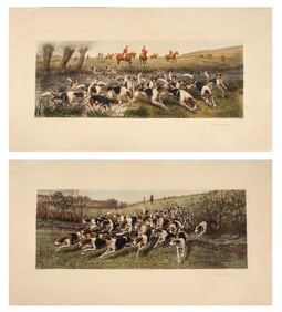 After E.A.S Douglas Coursing Scene Engravings, 2