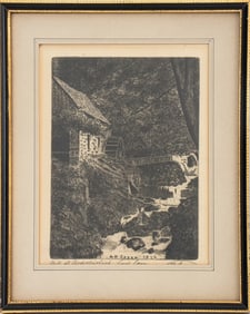 A.H. Geyer "Mill at Ardvorlich" Etching, 1924