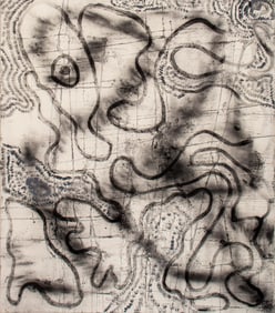 Black & White Topography Acrylic on Canvas