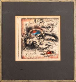 Abstract Expressionist Mixed Media on Paper