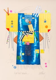 Illegibly Signed Night Coat Variation Mixed Media