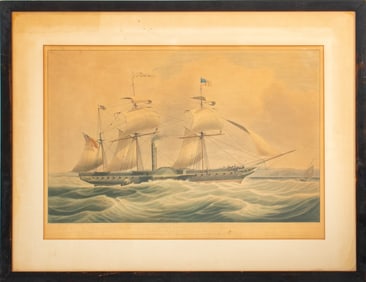 William John Huggins "The British Queen" Engraving