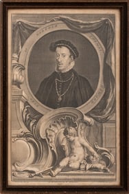 Houbraken After Eworth "Thomas Howard.." Engraving