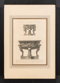 Giovanni Piranesi "Tripodi Antichi di ..." Etching