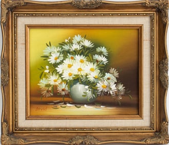 David Bouquet of Daises Oil on Canvas