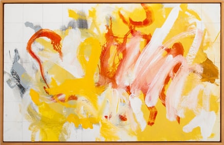 Robert O'Meara Abstract Composition in Yellow Oil