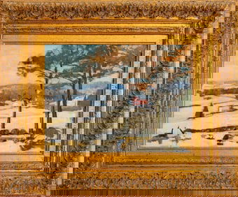 Marshall Davis Winter Landscape Oil on Board