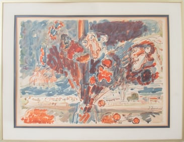 Joseph Zaritsky Floral Still Life Lithograph